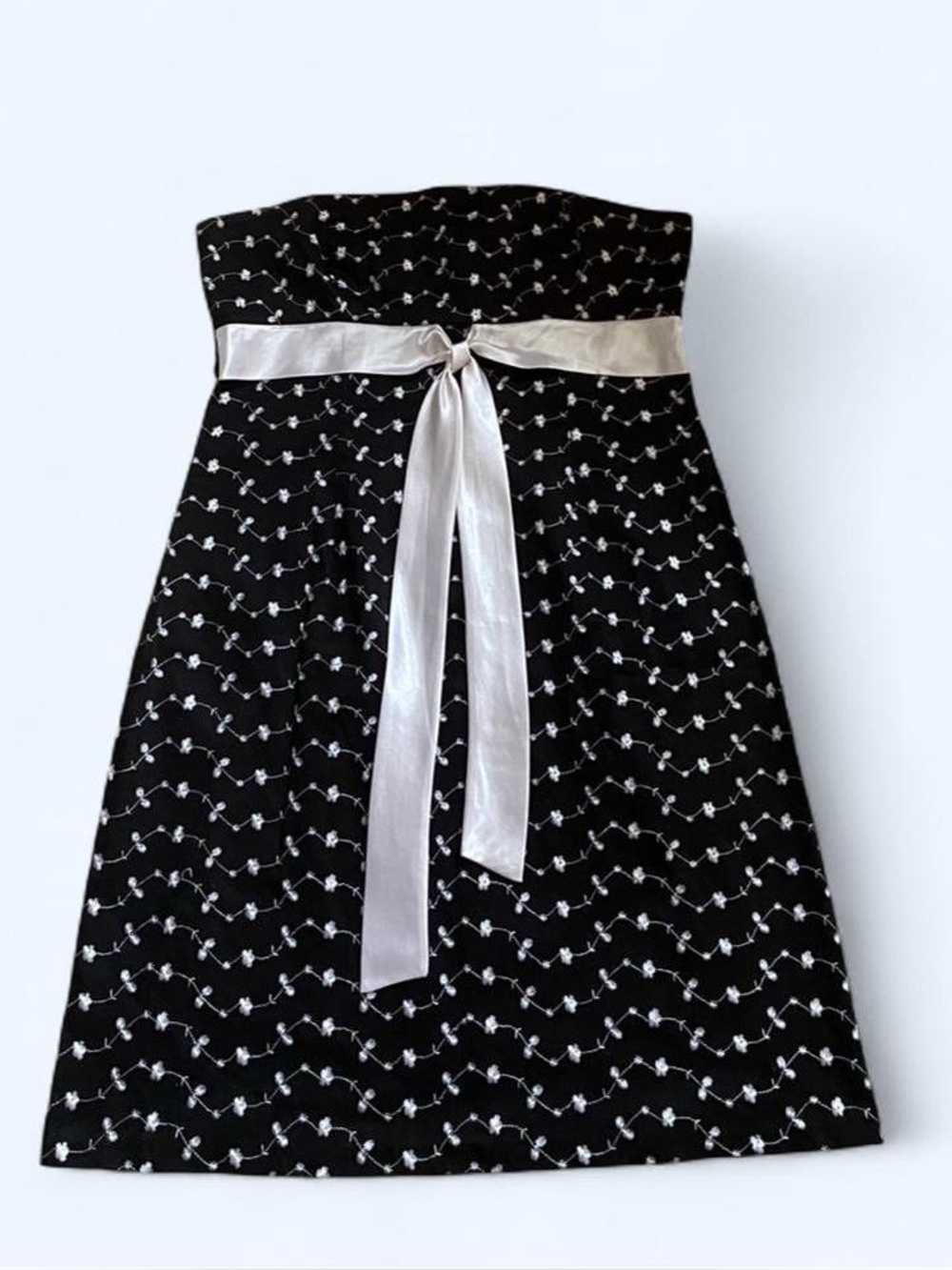 Vintage My Michelle floral strapless babydoll dress